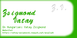 zsigmond vatay business card